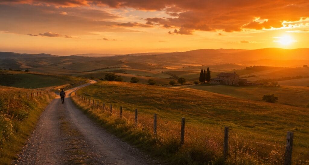 photo illustrant la solitude et la beauté des paysages ruraux