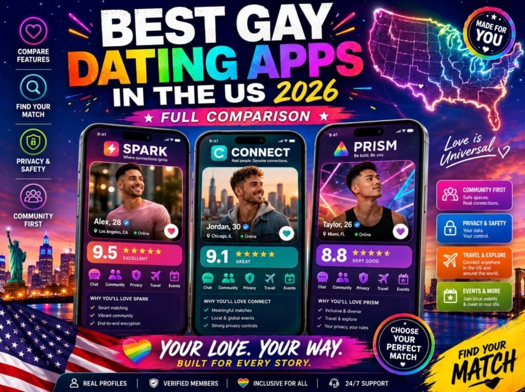 Best Gay Dating Apps in US 2026 Full Comparison