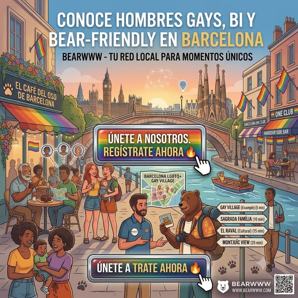 Conoce hombres gays, bi y bear-friendly en Barcelona
