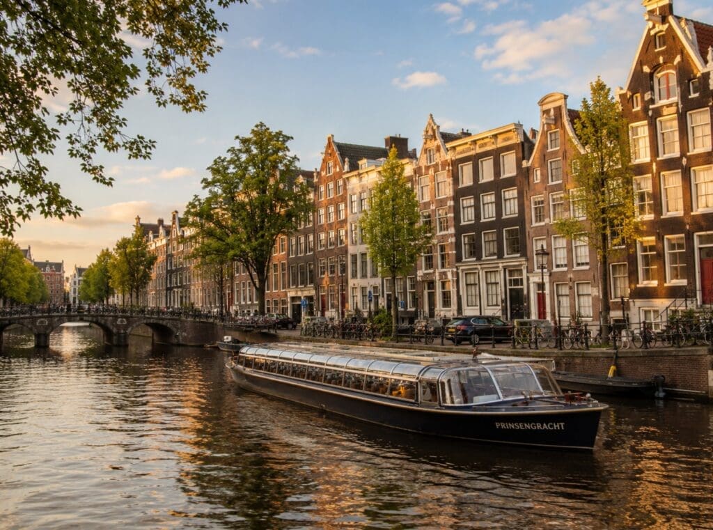 bateau de croisière sur le Prinsengracht