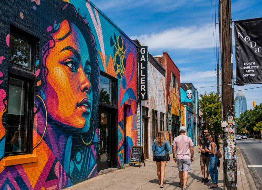 original photograph of the vibrant street art in NoDa