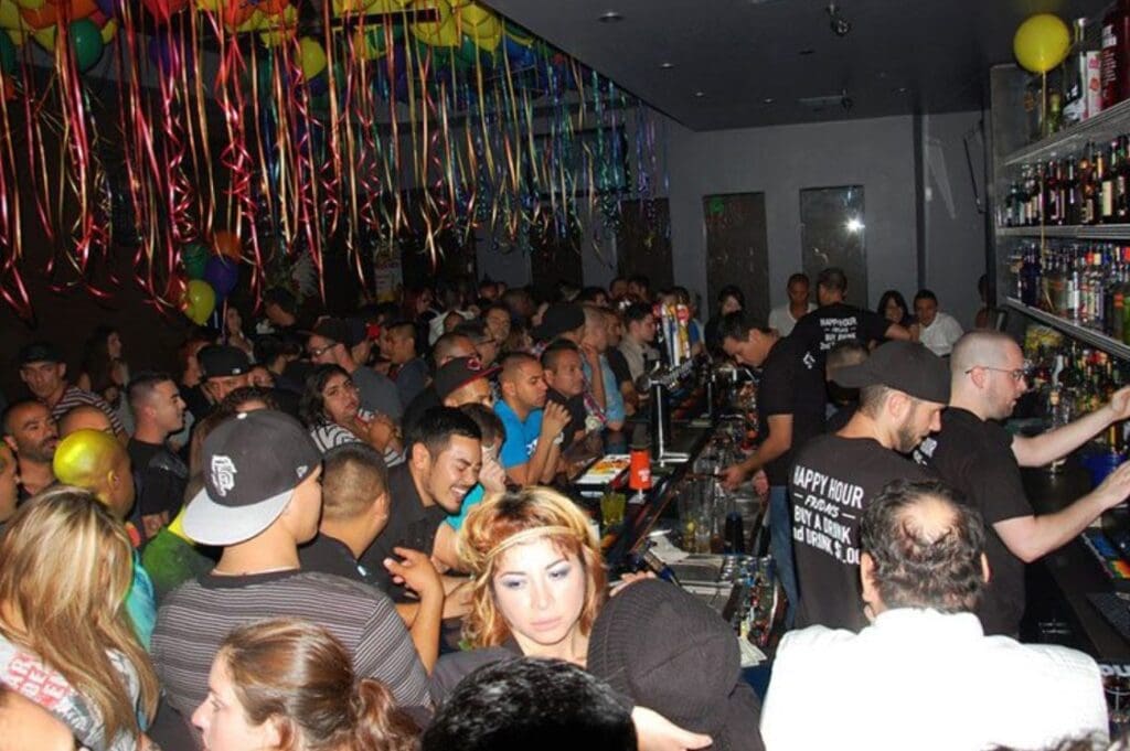 photo of the lively dance floor at Splash San Jose, with performers and guests photographed