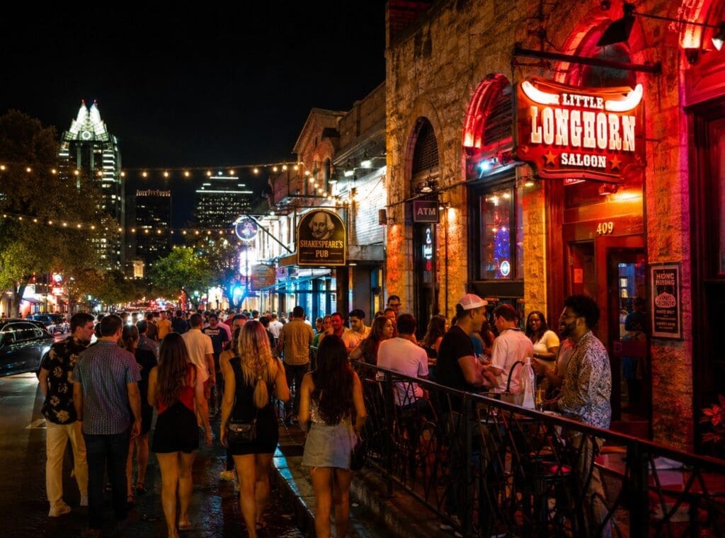 photo of the nightlife on Fourth Street - Austin, TX