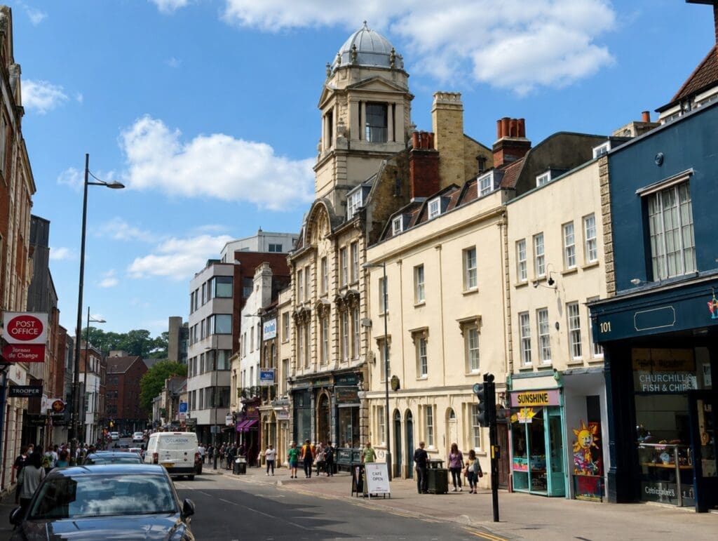 photograph of West Street in Old Market during daytime